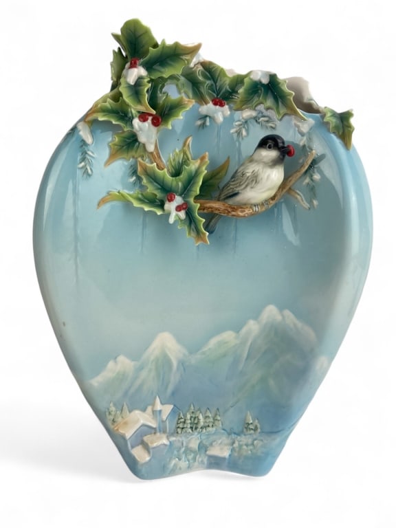 Franz Chickadee Collection Porcelain Vase (1 of 9)