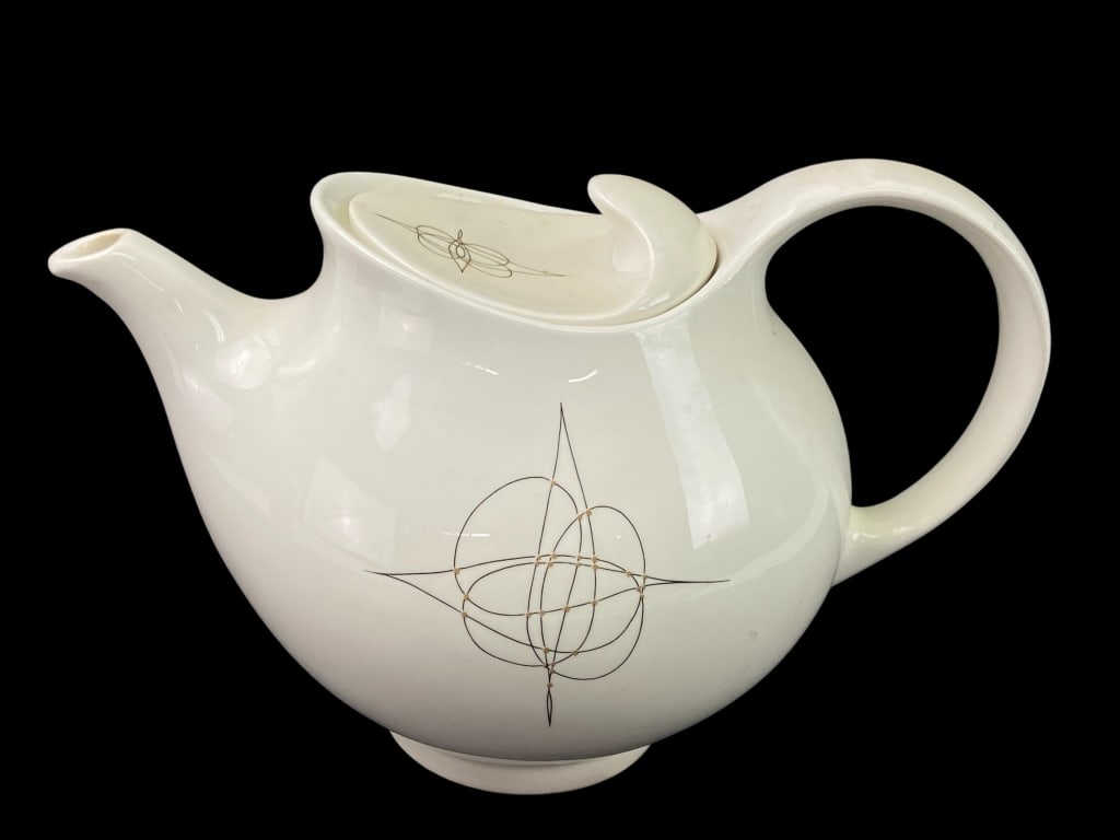 RARE Vintage 1950s Eva Zeisel Fantasy for: Hallcraft Teapot ; needs a bit of a cleaning - 5 3/4" tall