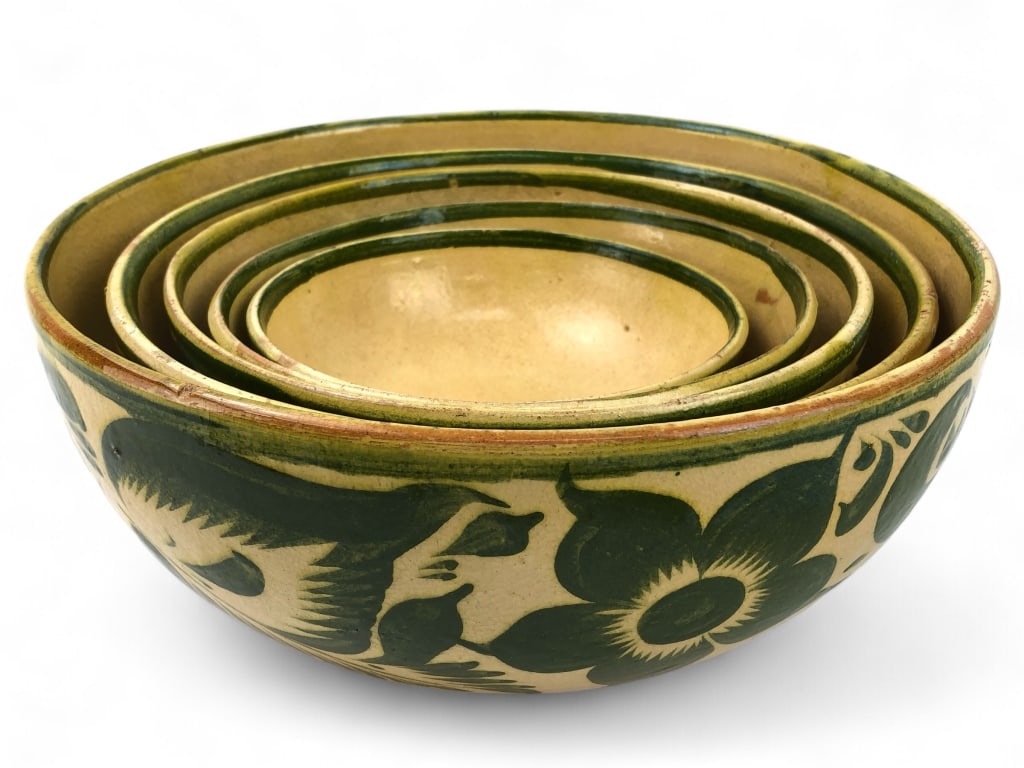 (5) Vintage Tlaquepaque Mexico Yelloware Nesting (1 of 7)