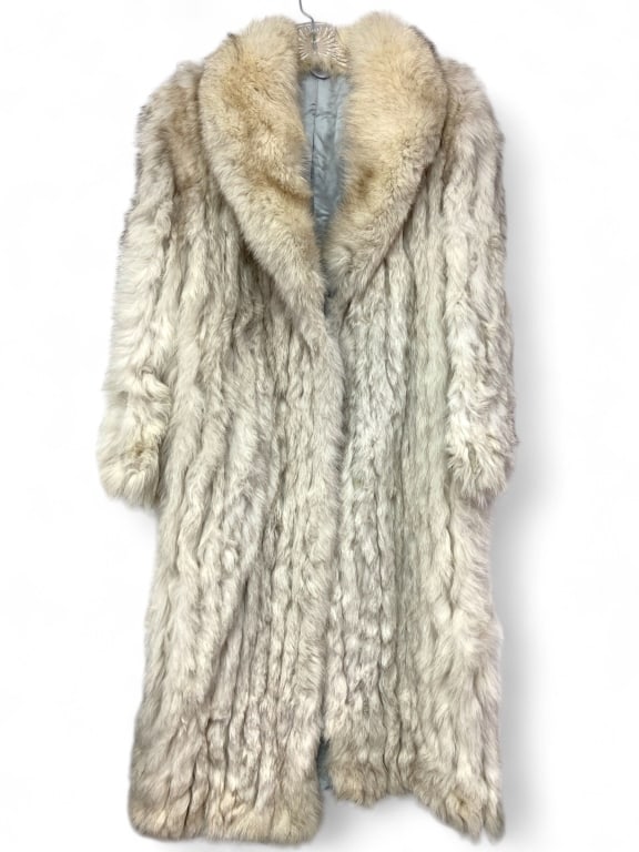 Vintage White Fur Long Coat (1 of 6)
