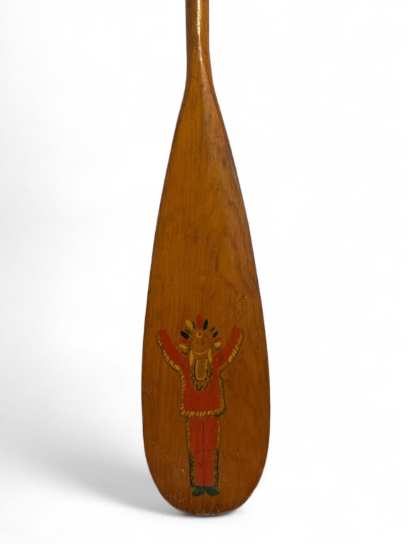 Folk Art Native American Painted Paddle (1 of 6)