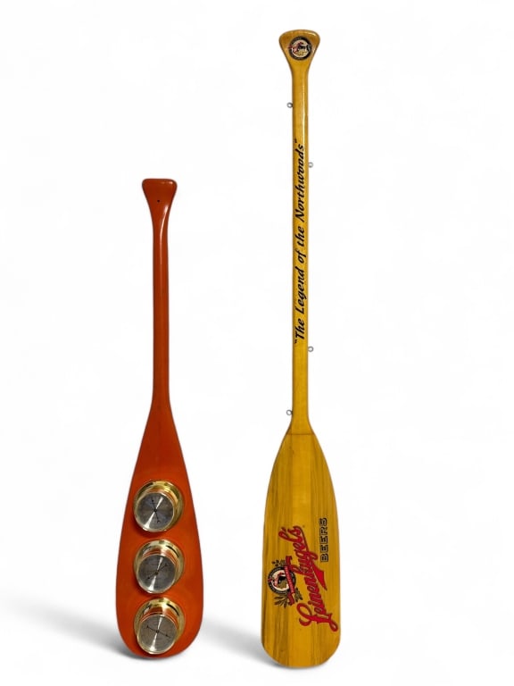 Pair of Decorative Wooden Canoe Paddles (1 of 9)