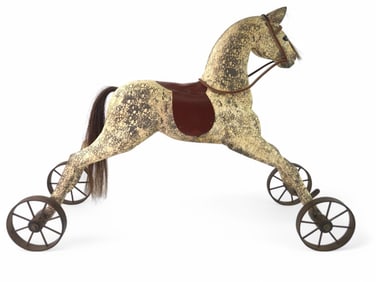 Vtg 2002 Signed Jackie Wilson Rolling Wood Horse