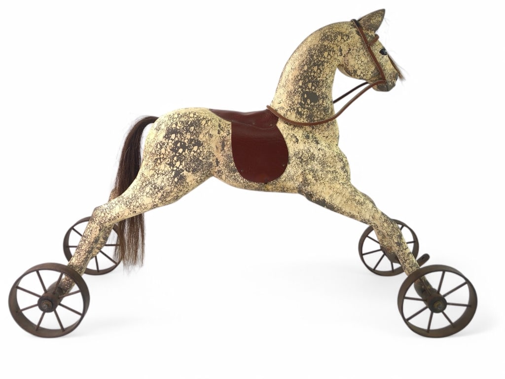 Vtg 2002 Signed Jackie Wilson Rolling Wood Horse (1 of 16)