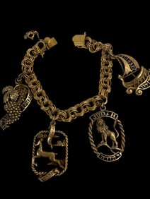 10K Gold Charms With 12K GF Bracelet