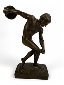 Cast Bronze Discus Thrower Sculpture