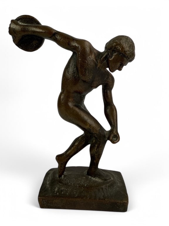 Cast Bronze Discus Thrower Sculpture (1 of 9)