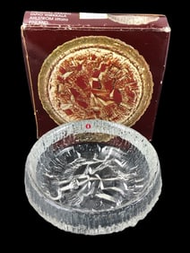 Vintage Ice Glass Bowl Lunaria Iittala by Tapio