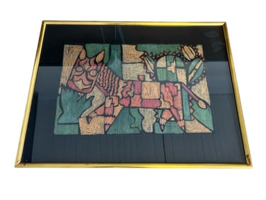 Framed Artwork 'Horse' by Wendy Bassett 1964