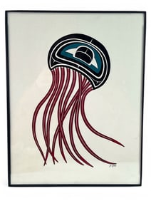 Signed Kai Eldritch Lithograph “Tlingit Taakw Aana