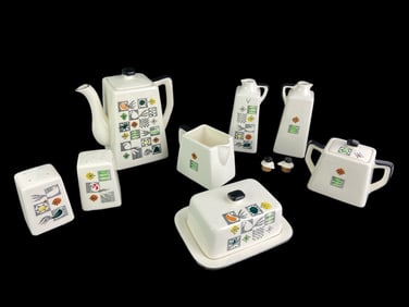 Vtg. PacWest Japan ceramic breakfast set