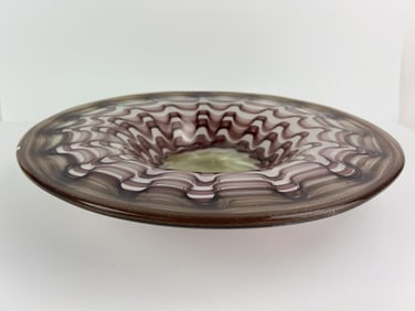 Dale Tiffany art glass Napa Vino charger  15.5"