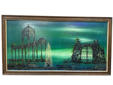 MCM Style Oil on Board Signed Lisi