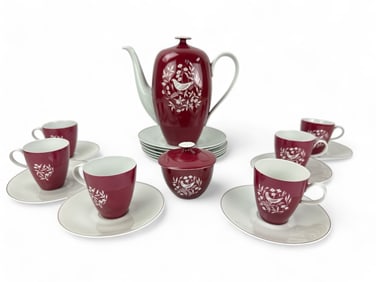 Rosenthal Fortuna Coffee Set, Bird Motif