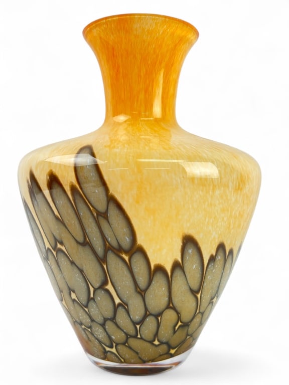 Vintage Glass Peacock Pattern Vase 11´´ Tall (1 of 7)