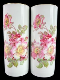 Vintage Pair Of Gerold Porzellan Bavaria Vases