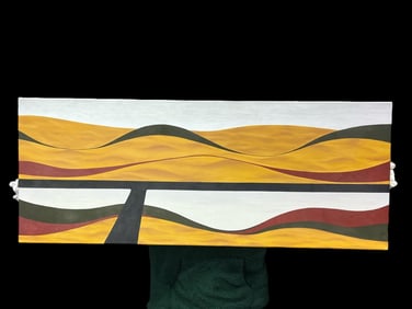 Signed Canvas Abstract Painting