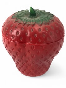 Hazel Atlas Strawberry Jam Jar W/ Lid