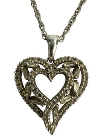 ZMR 925 Heart Pendant With Chain
