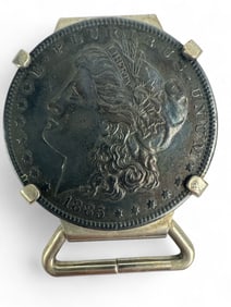 1885 Morgan Silver Dollar Belt Buckle
