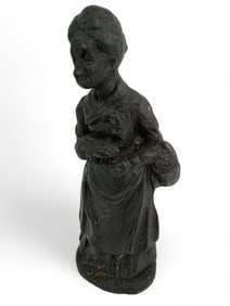 Handcrafted from Ohio Coal Woman Figurine