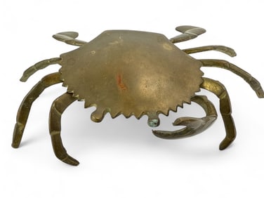 Brass Crab Trinket Box With Movable Claw