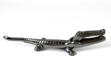Chrome Alligator Nutcracker