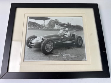 Framed 1953 Pat O’Connor Indy Speedway Photo
