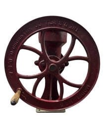 Antique CS Bell Co. Model No. 3 Cast Iron Wheel