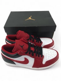 Nike Air Jordan 1 Low White/Gym Red-Black Men's