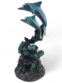 Signed Dan Parker Dolphin Sculpture