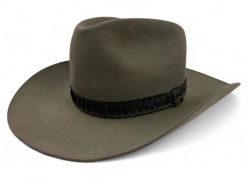 VTG John B. Stetson 7 1/2 Gray Stampede Cowboy Hat (1 of 9)