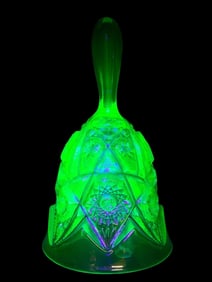 Uranium Imperial Carnival Glass Bell 6.5?? Tall