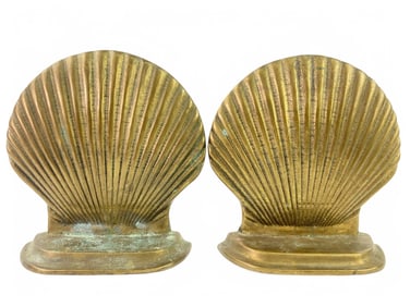 Pair of Brass Seashell Bookends 5´´ Tall