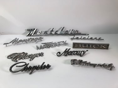 Collection Of Chrome Car Emblems
