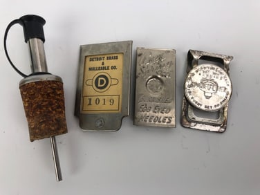 Vintage Advertising Pieces And Money Clip
