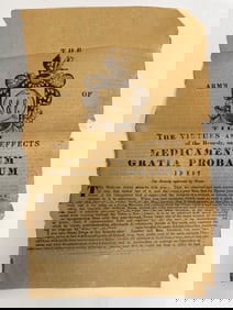 Early 19th Century Medicinal Broadside, Tilly