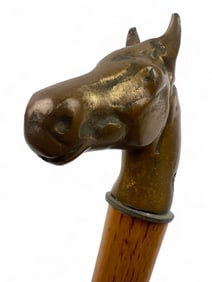 Brass Horse Handle Cane, 35.5´´