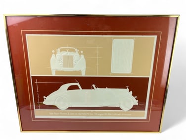 Pencil Signed Ray Williams “Rolls?? Embossed Print