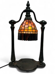 Tiffany Style Stained Glass Shade Lamp