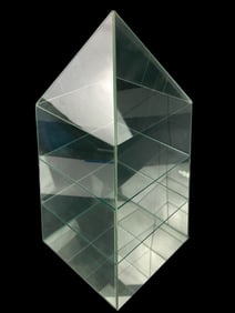Glass Display Cabinet with Pyramid Top