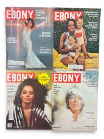 (4) Vtg 70s /'81 Diana Ross Cover Ebony Magazines