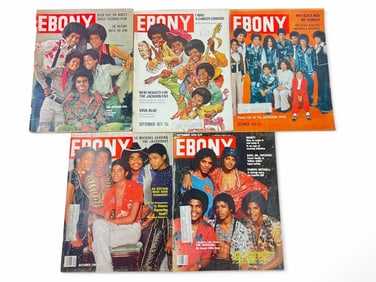 (5) 70s/'81 Ebony Magazine Jackson 5 Covers