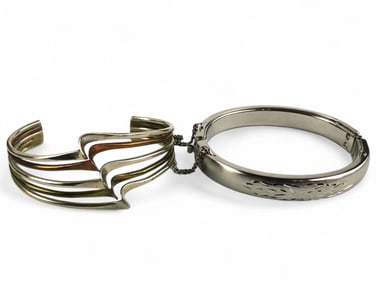 Mex. sterling multi-color & silver tone bracelets
