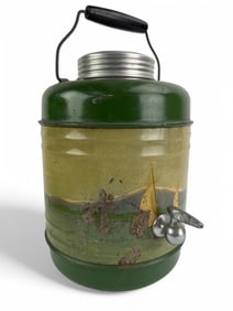 Nautical Ceramic Lined Metal Beverage Dispenser