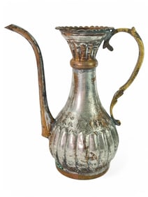 Egyptian Metal Pitcher With Curved Spout