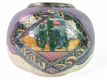 Kirk Freeman Ceramic Southwest Vase