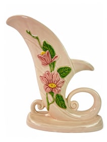 1947 Hull Pottery Magnolia Cornucopia Vase