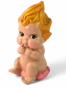 1973 Russ Berri Kewpie Baby Bank, 9 1/4" tall