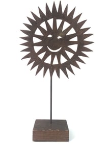 Haitian Steel Drum Sun Cutout Sculpture